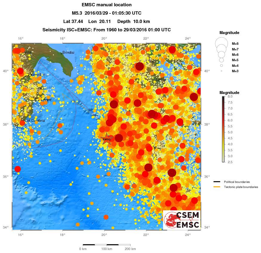 regional magnitude historical seismicity