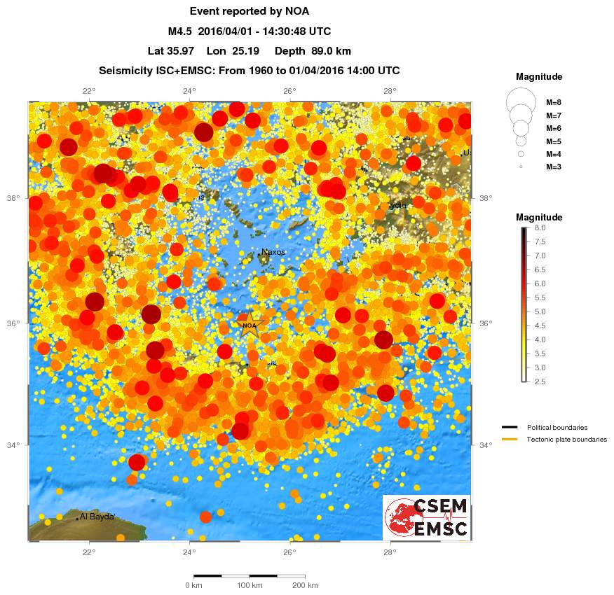 regional magnitude historical seismicity