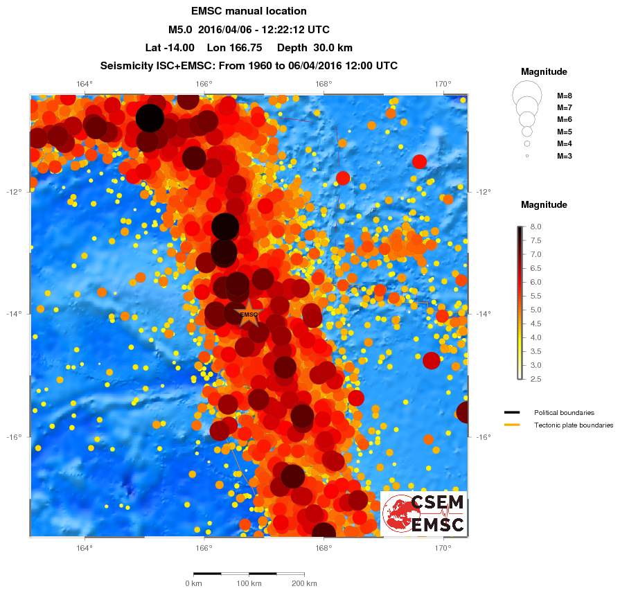 regional magnitude historical seismicity