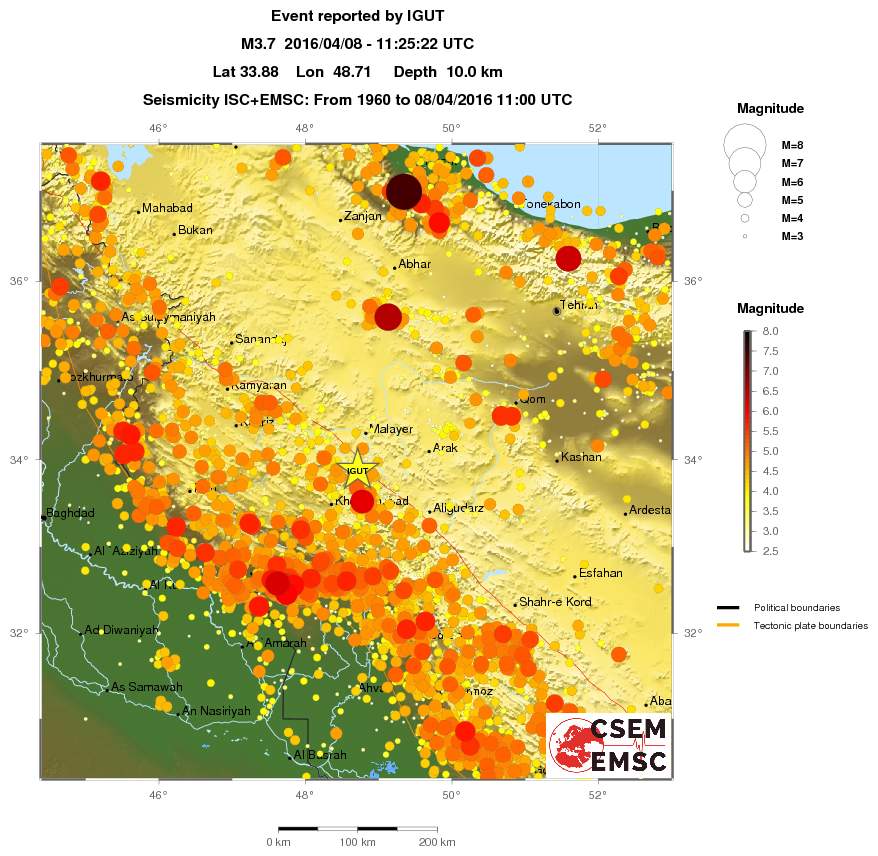 regional magnitude historical seismicity