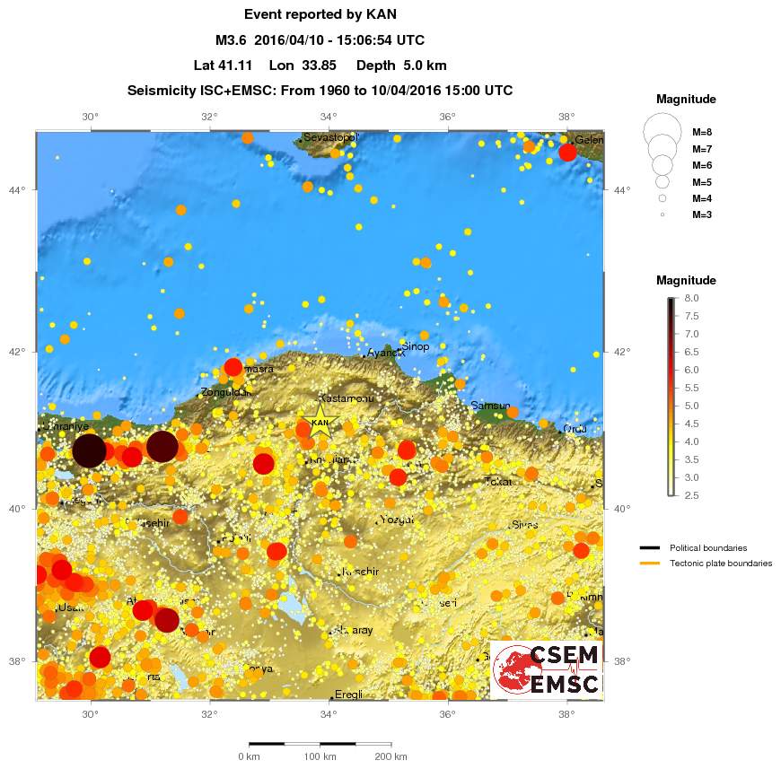regional magnitude historical seismicity