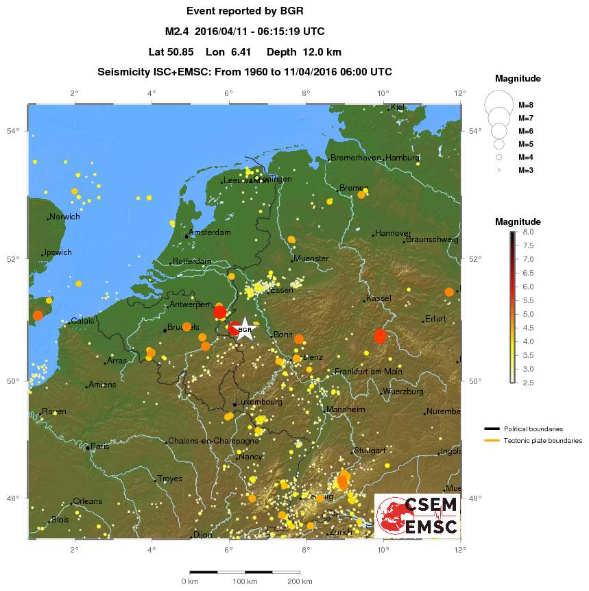 regional magnitude historical seismicity