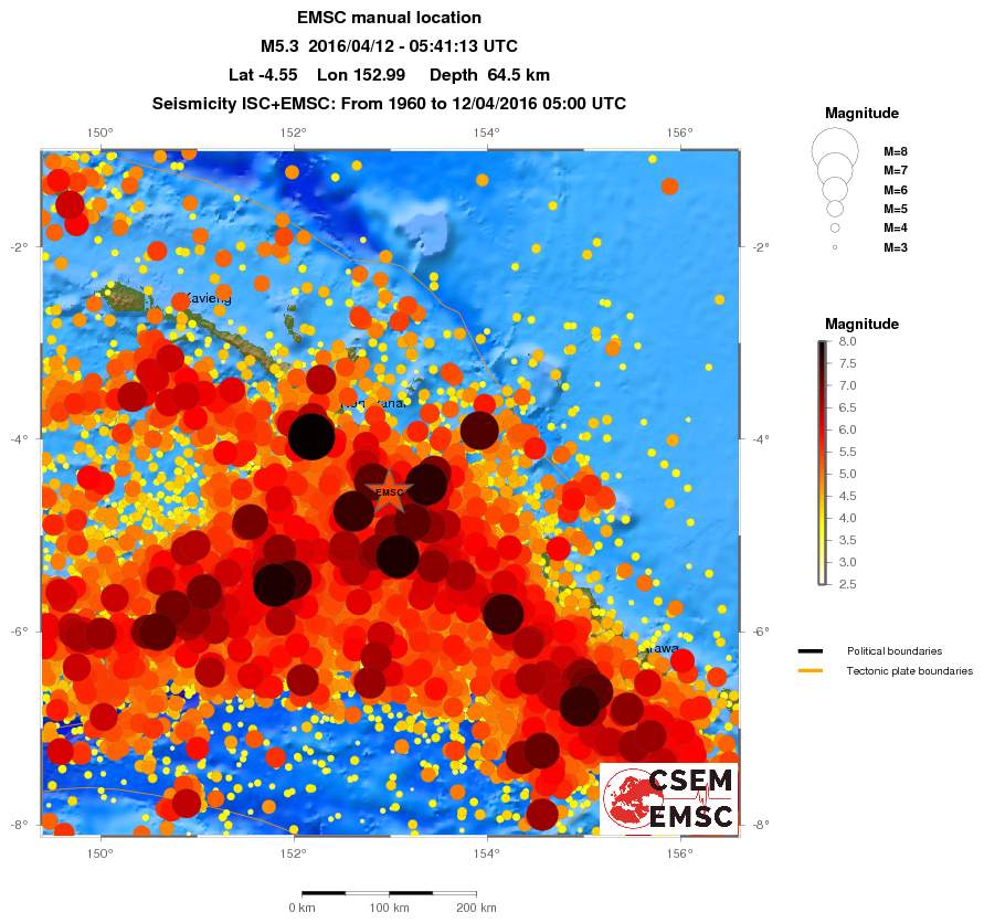 regional magnitude historical seismicity