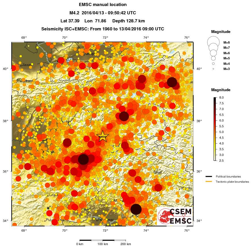 regional magnitude historical seismicity