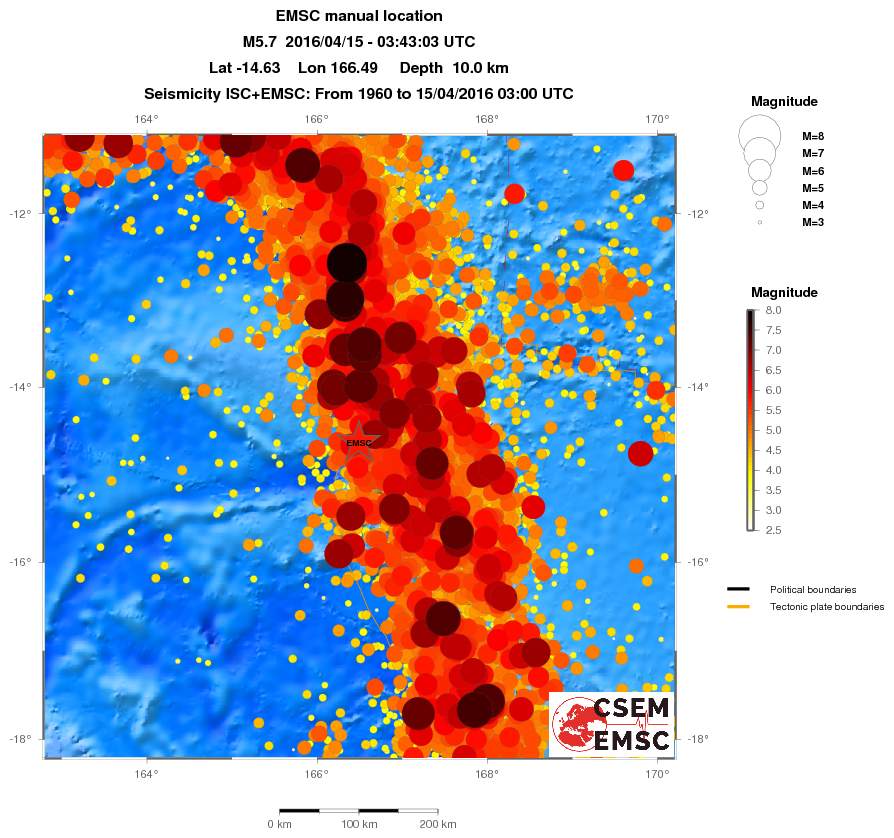 regional magnitude historical seismicity