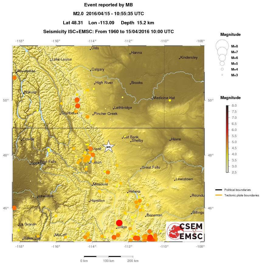regional magnitude historical seismicity