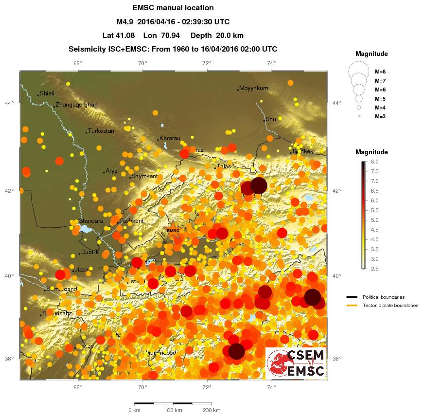 regional magnitude historical seismicity