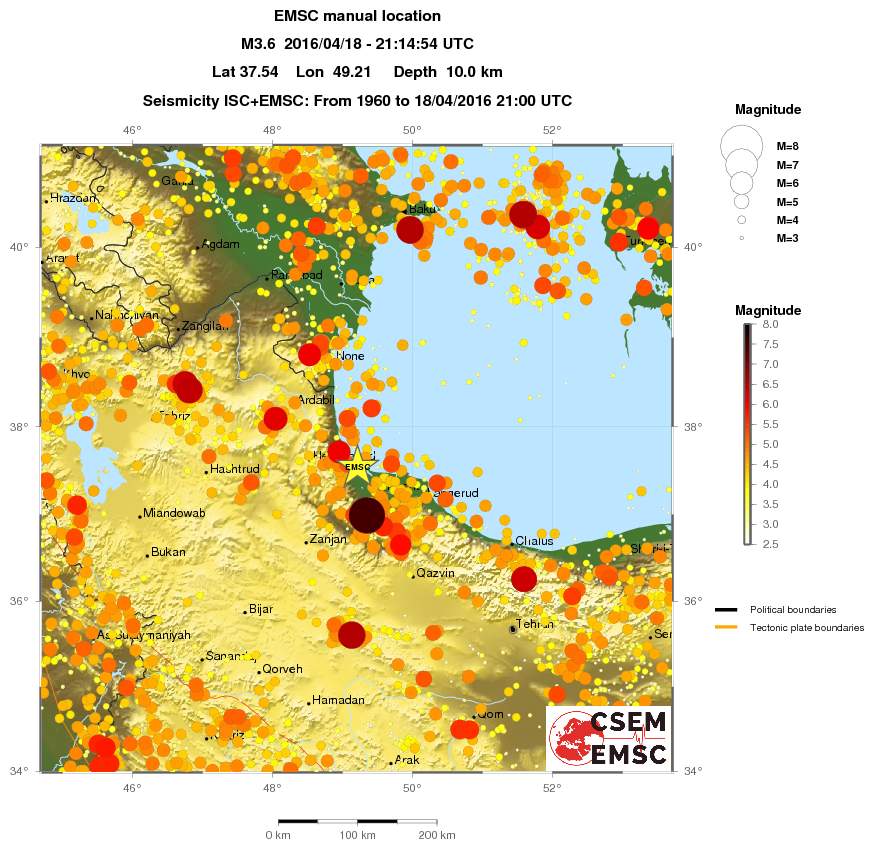 regional magnitude historical seismicity