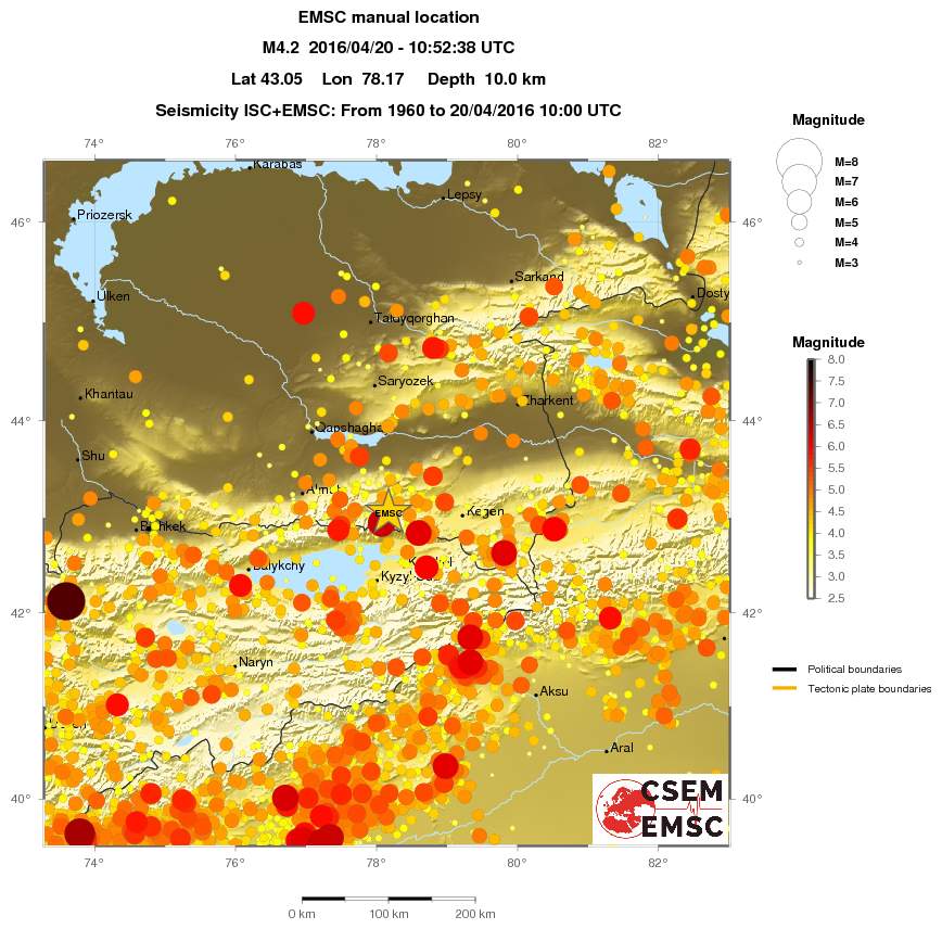regional magnitude historical seismicity