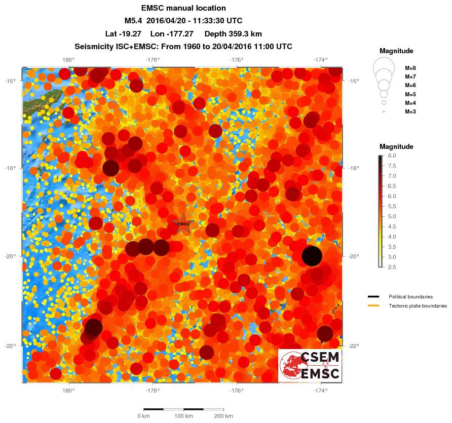 regional magnitude historical seismicity
