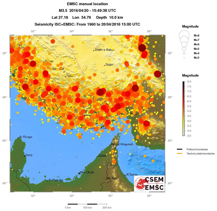 regional magnitude historical seismicity