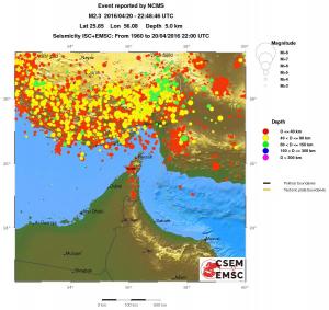 regional historical seismicity