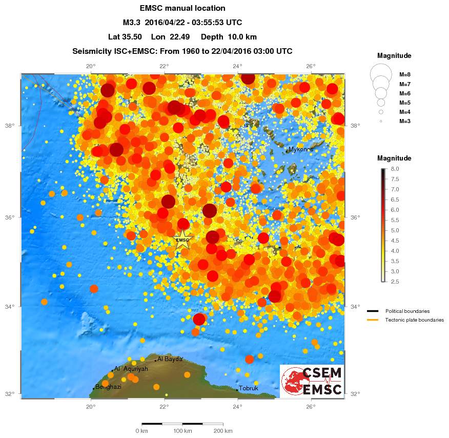 regional magnitude historical seismicity