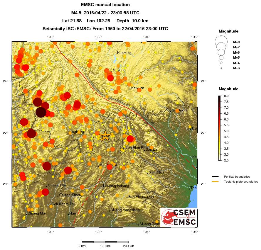regional magnitude historical seismicity