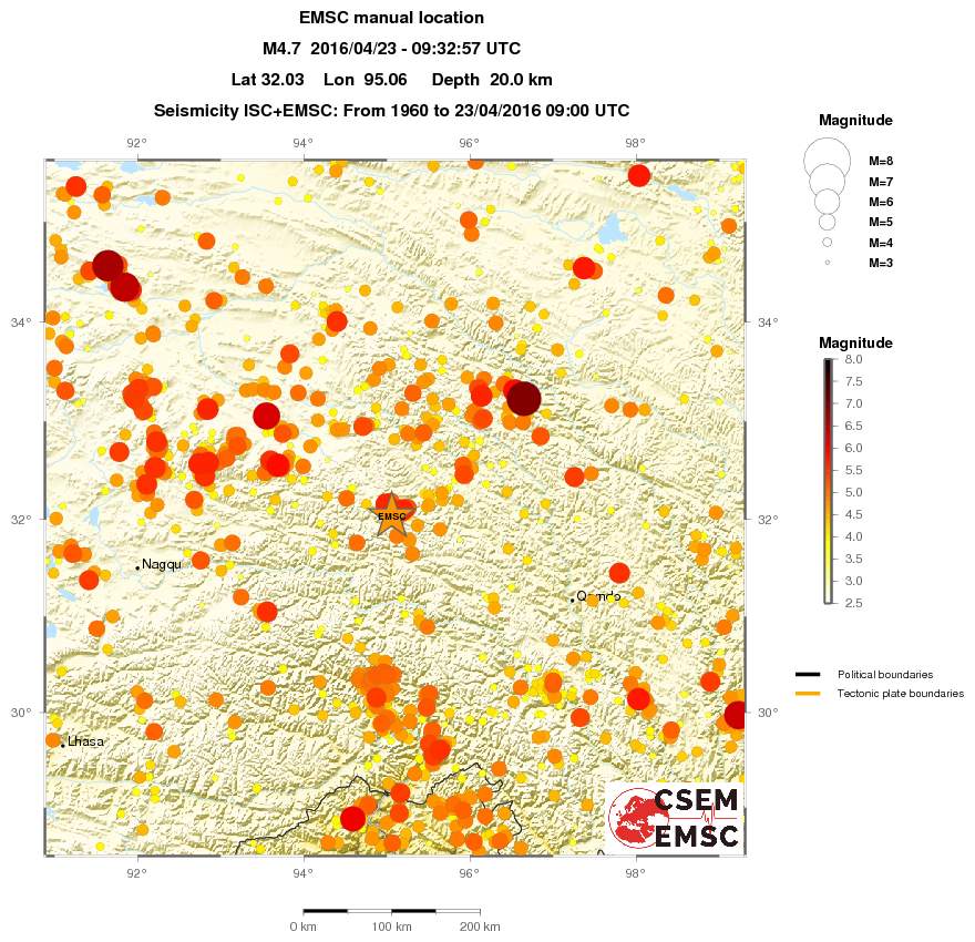 regional magnitude historical seismicity