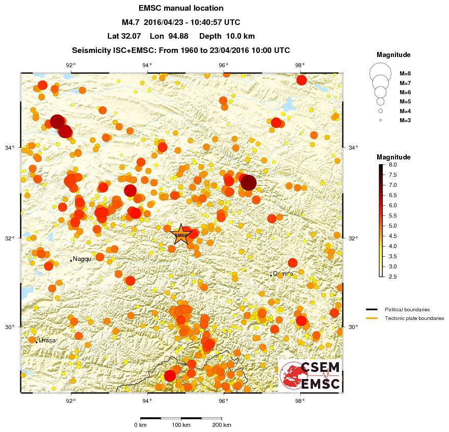regional magnitude historical seismicity