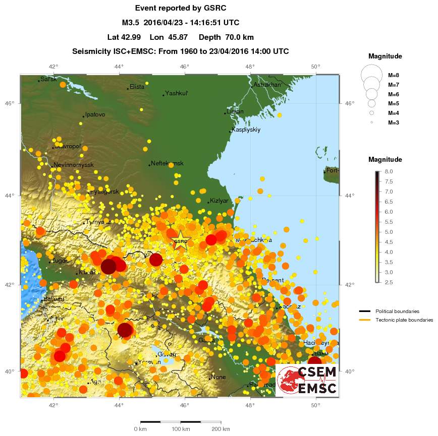 regional magnitude historical seismicity