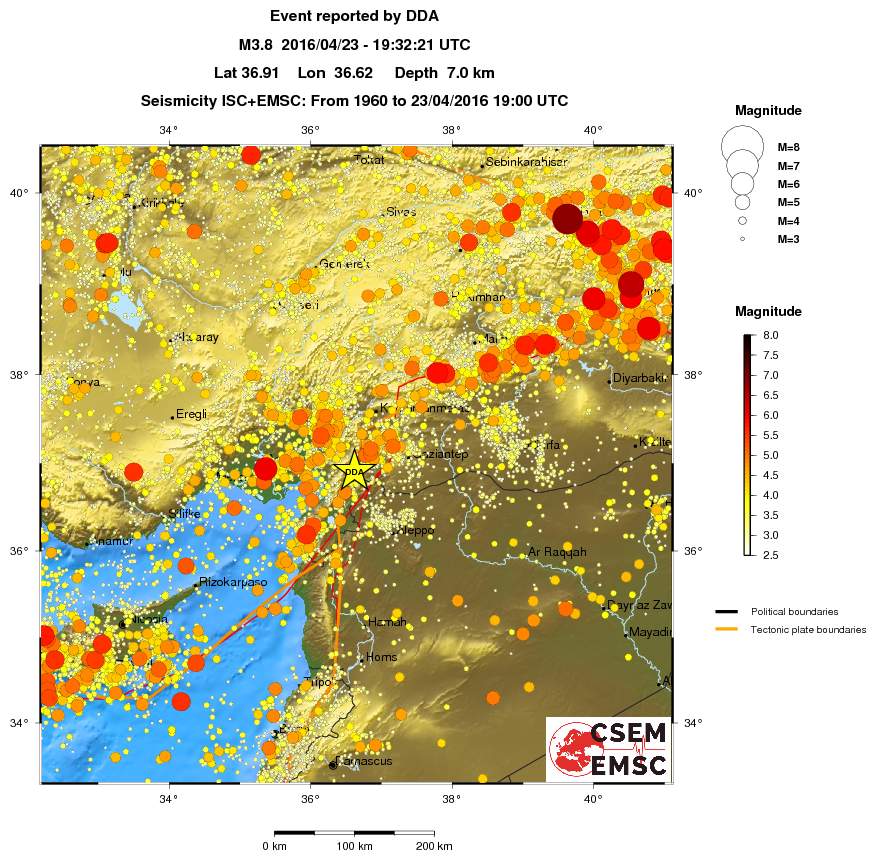 regional magnitude historical seismicity