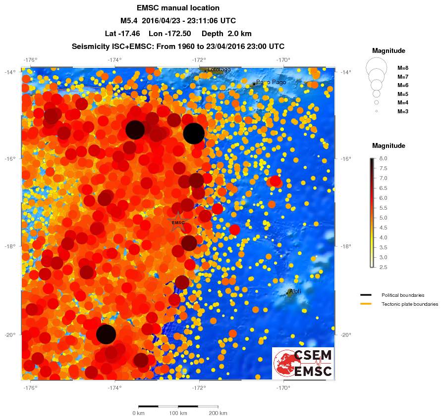 regional magnitude historical seismicity