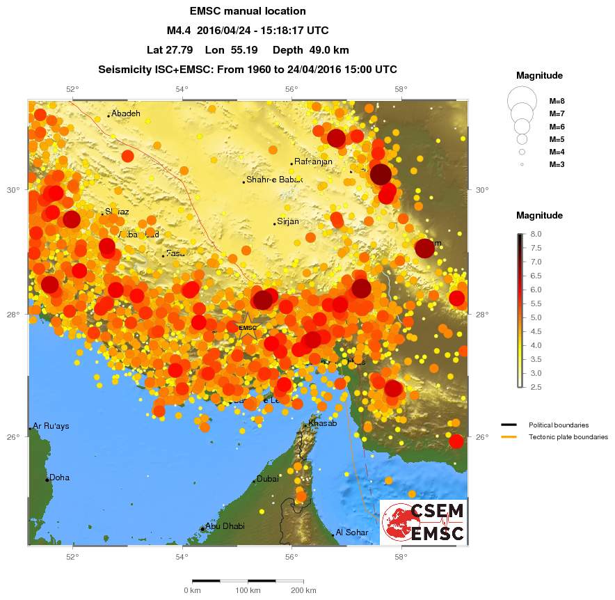 regional magnitude historical seismicity