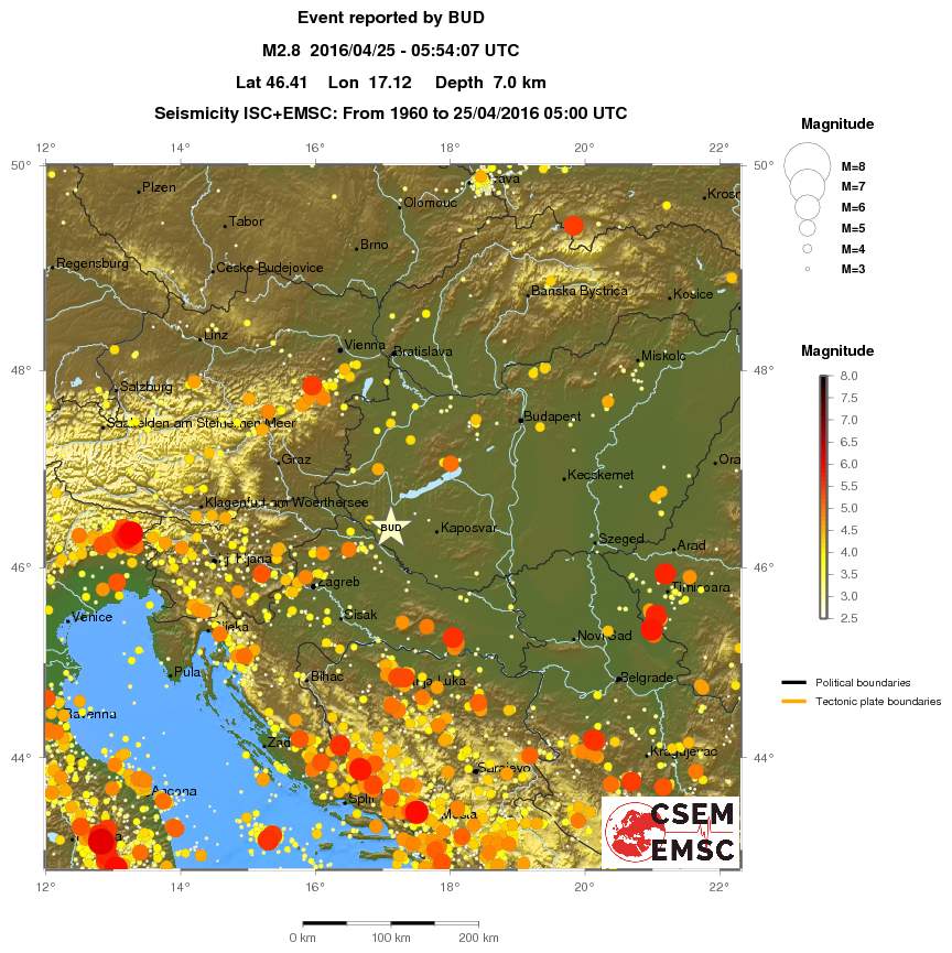 regional magnitude historical seismicity