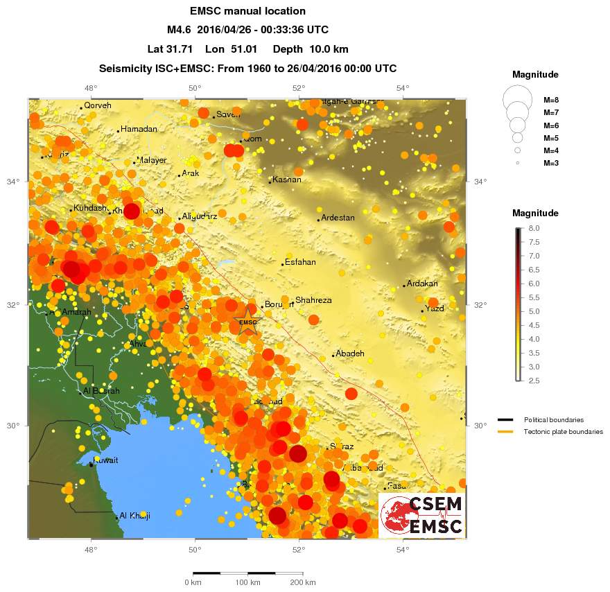 regional magnitude historical seismicity