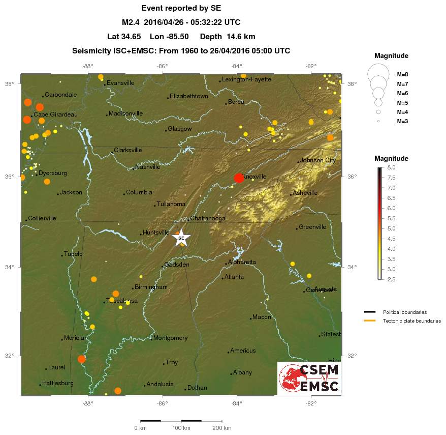 regional magnitude historical seismicity