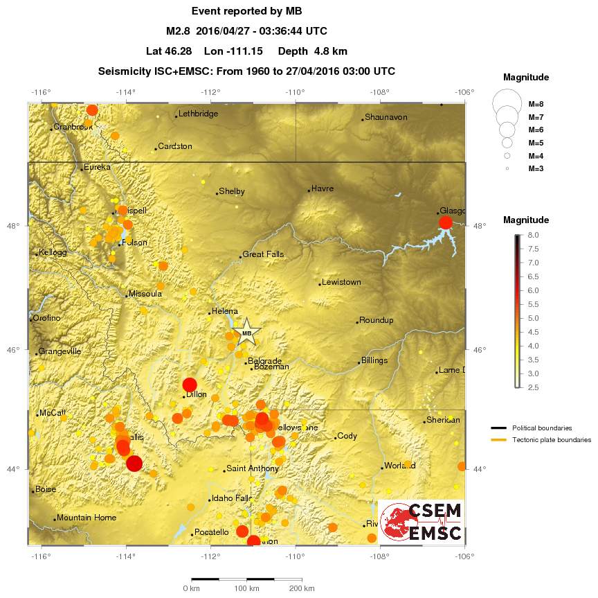regional magnitude historical seismicity