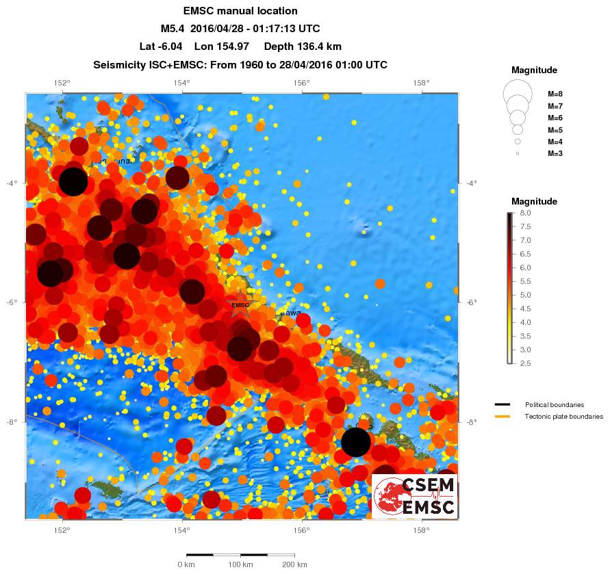 regional magnitude historical seismicity