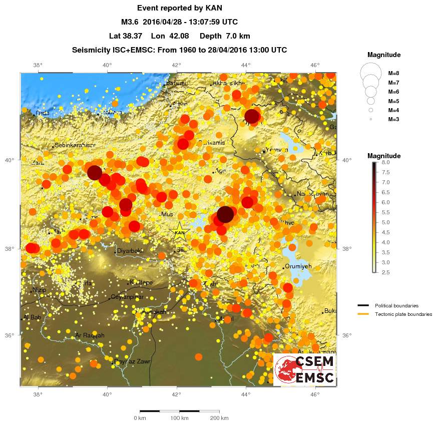 regional magnitude historical seismicity