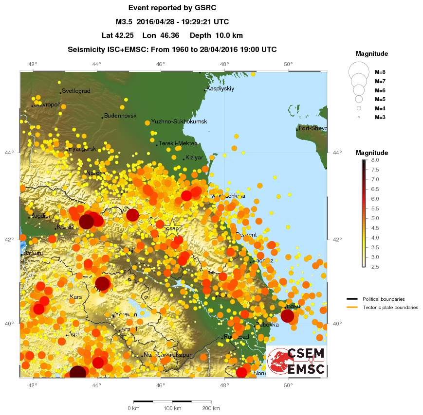 regional magnitude historical seismicity