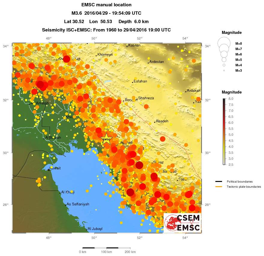 regional magnitude historical seismicity