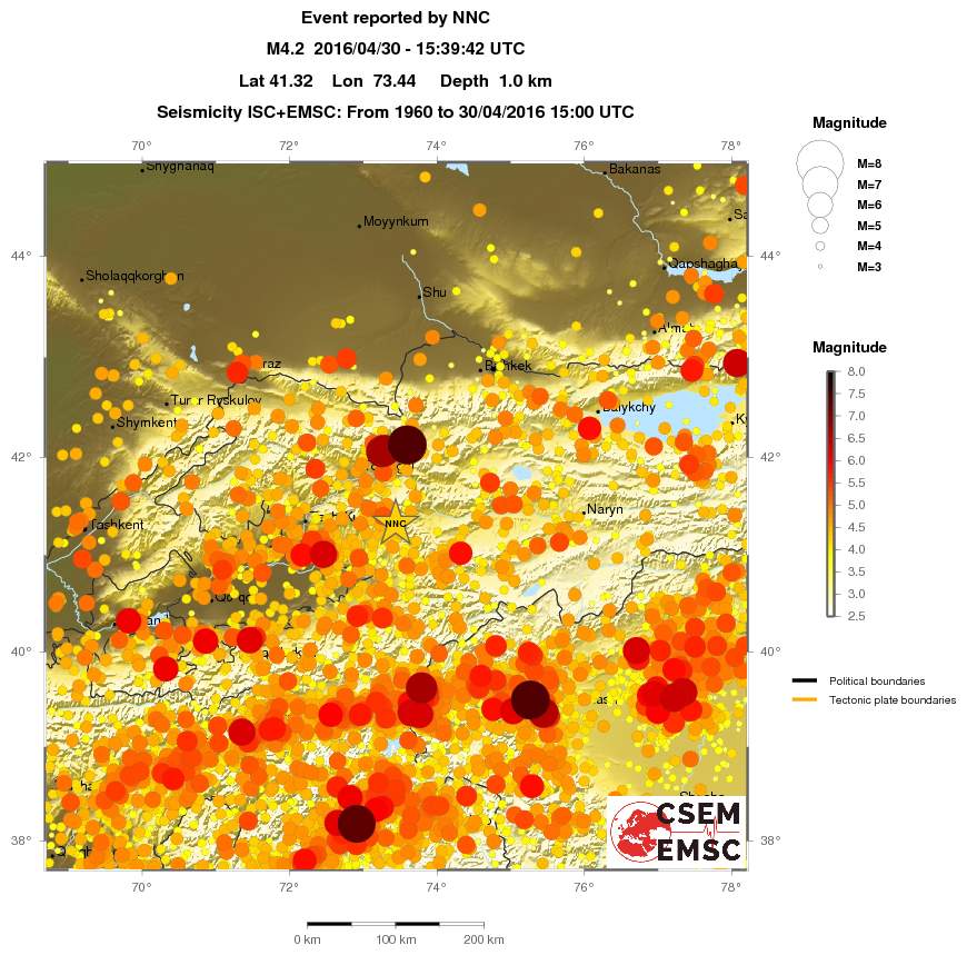 regional magnitude historical seismicity