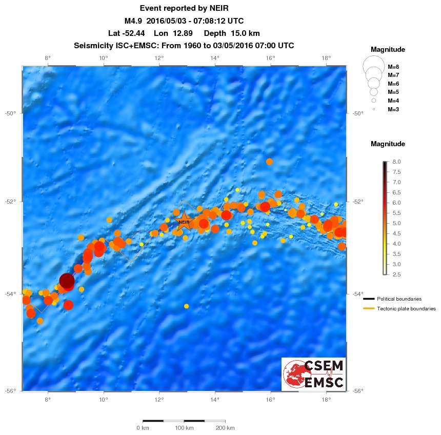 regional magnitude historical seismicity