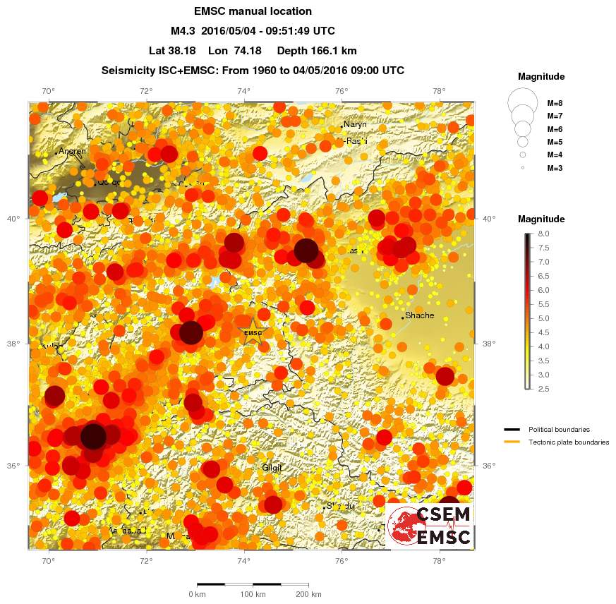 regional magnitude historical seismicity