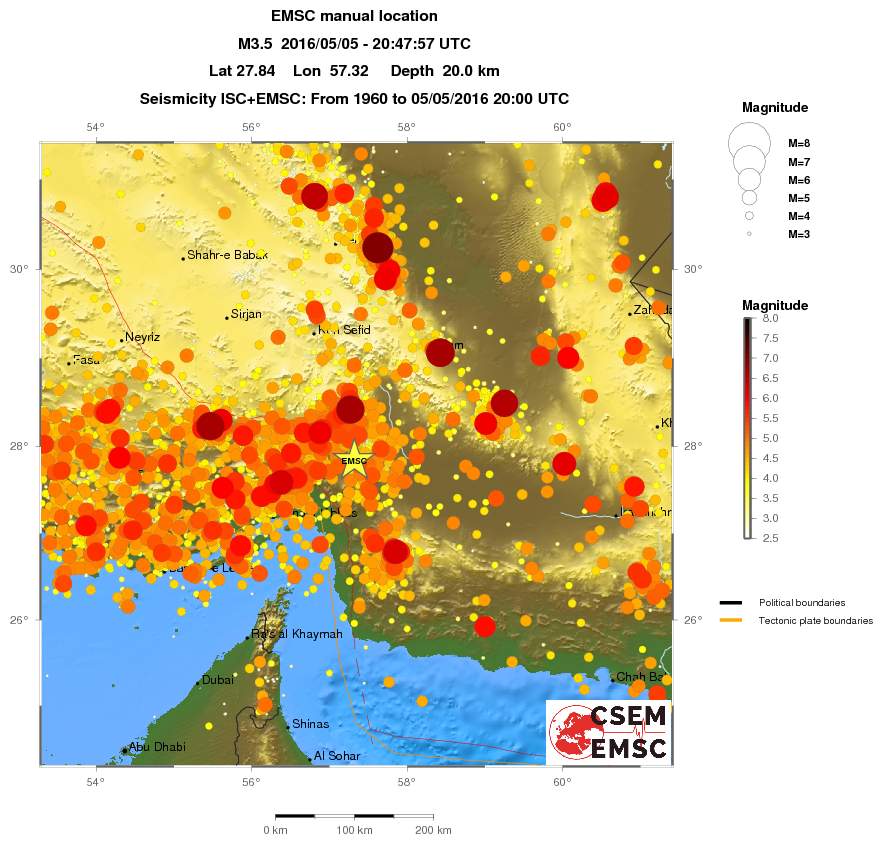 regional magnitude historical seismicity