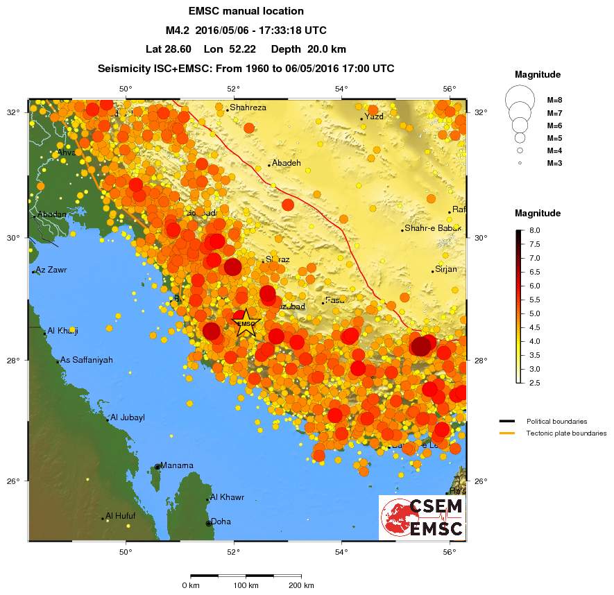 regional magnitude historical seismicity