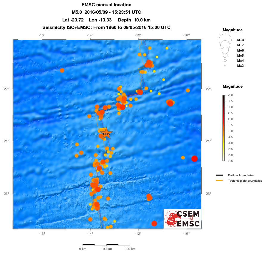 regional magnitude historical seismicity