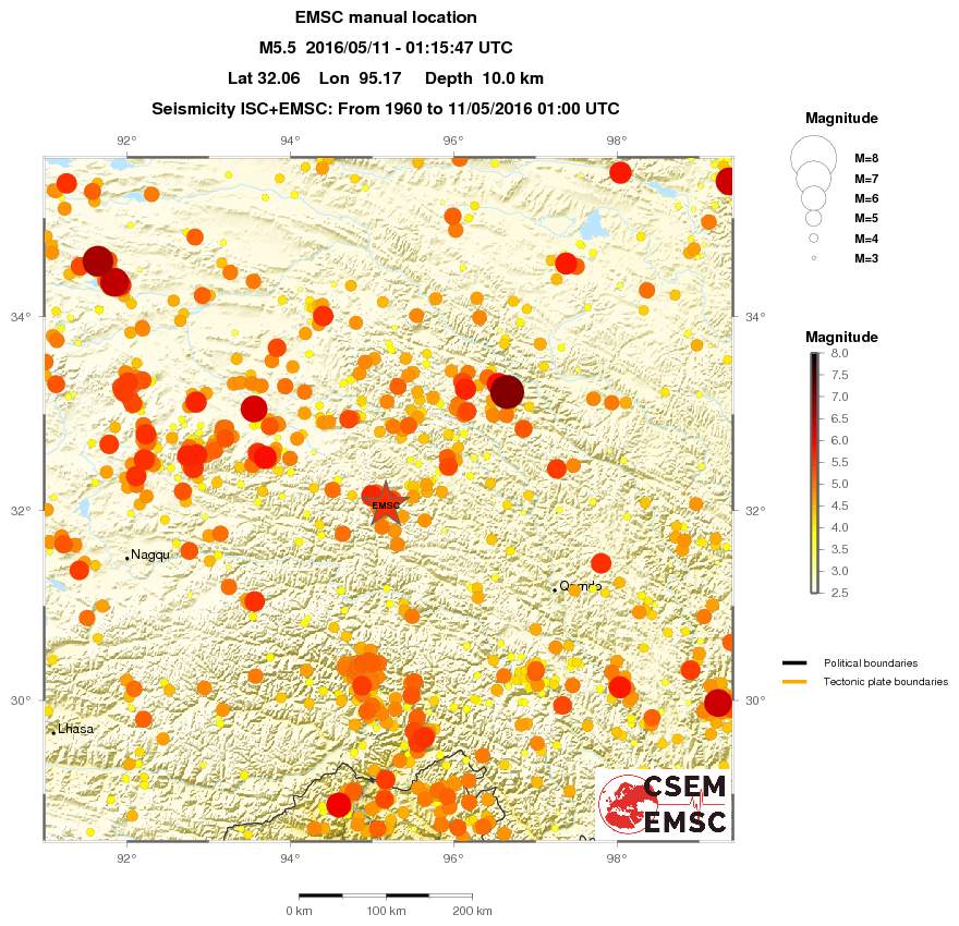 regional magnitude historical seismicity