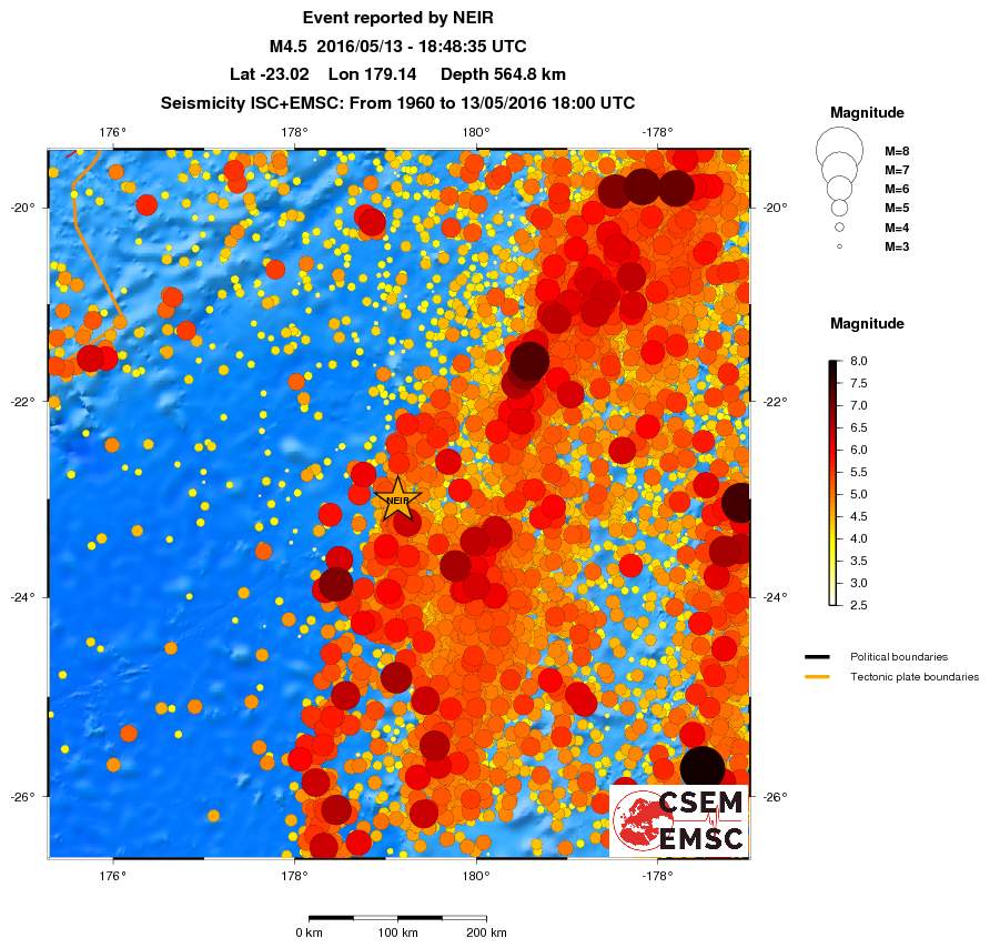regional magnitude historical seismicity
