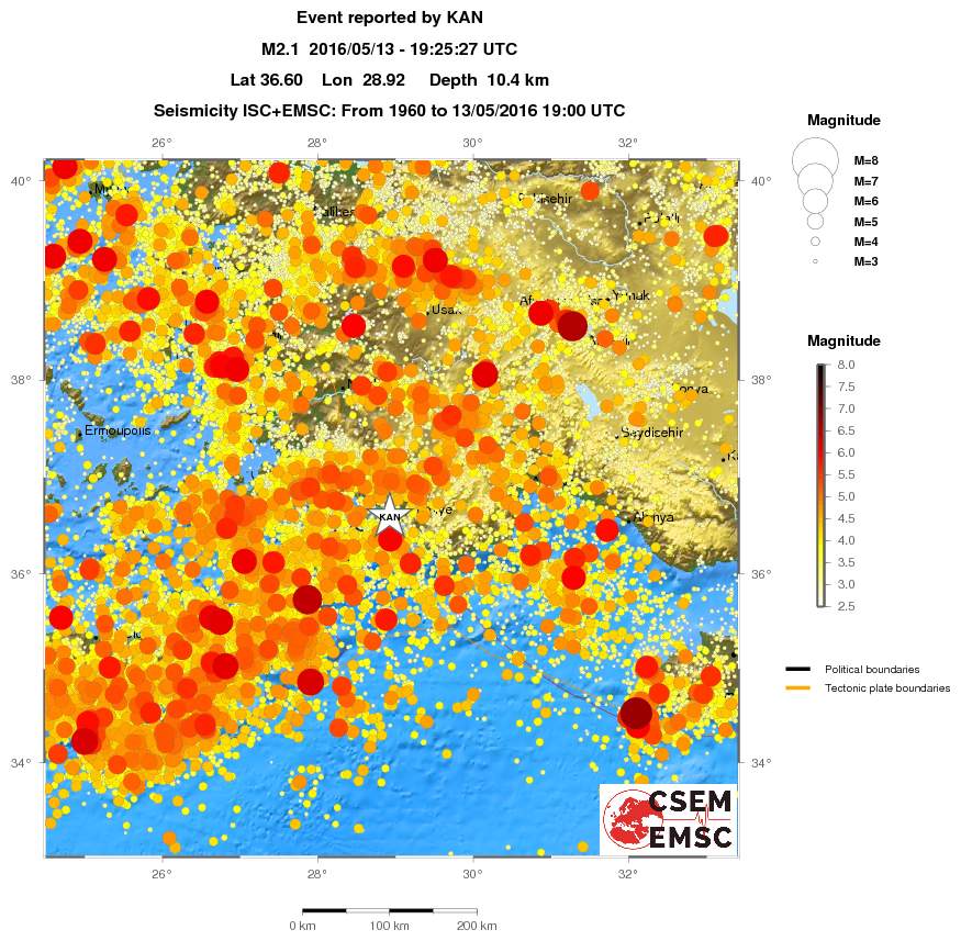 regional magnitude historical seismicity