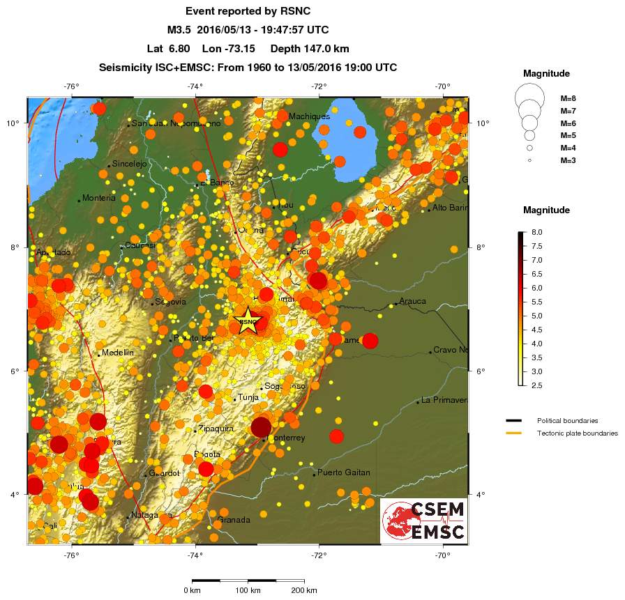 regional magnitude historical seismicity