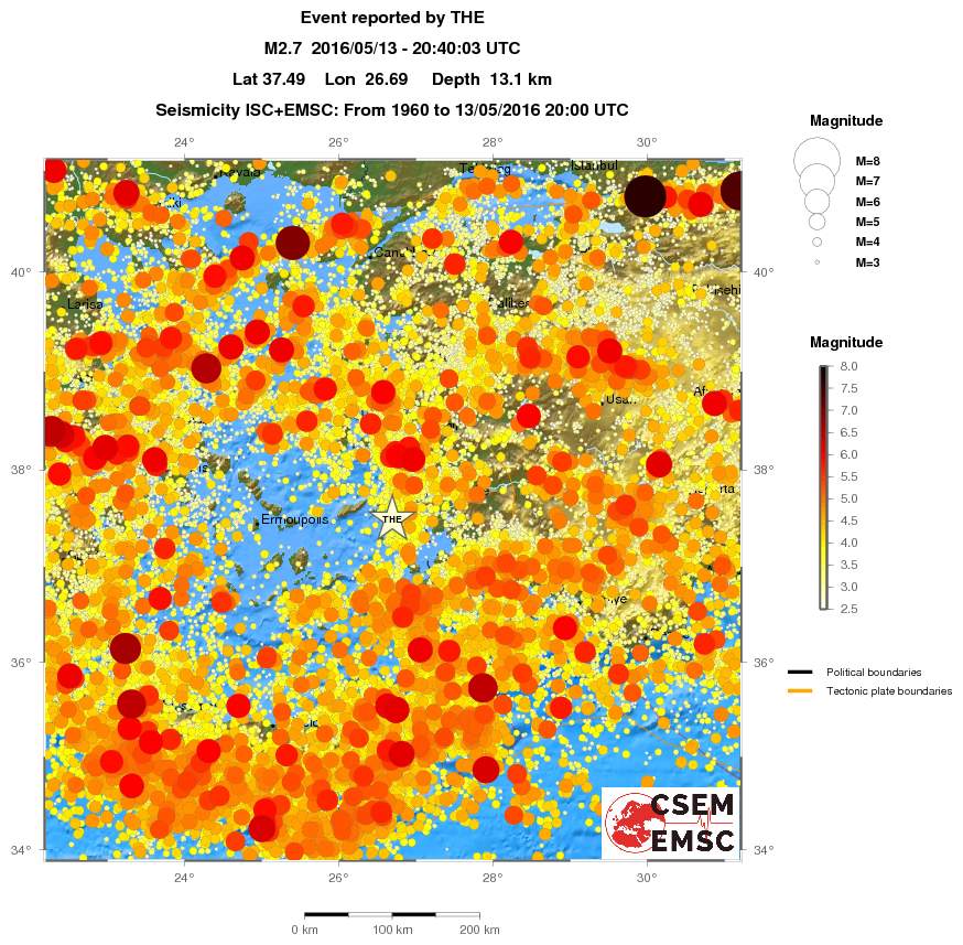 regional magnitude historical seismicity