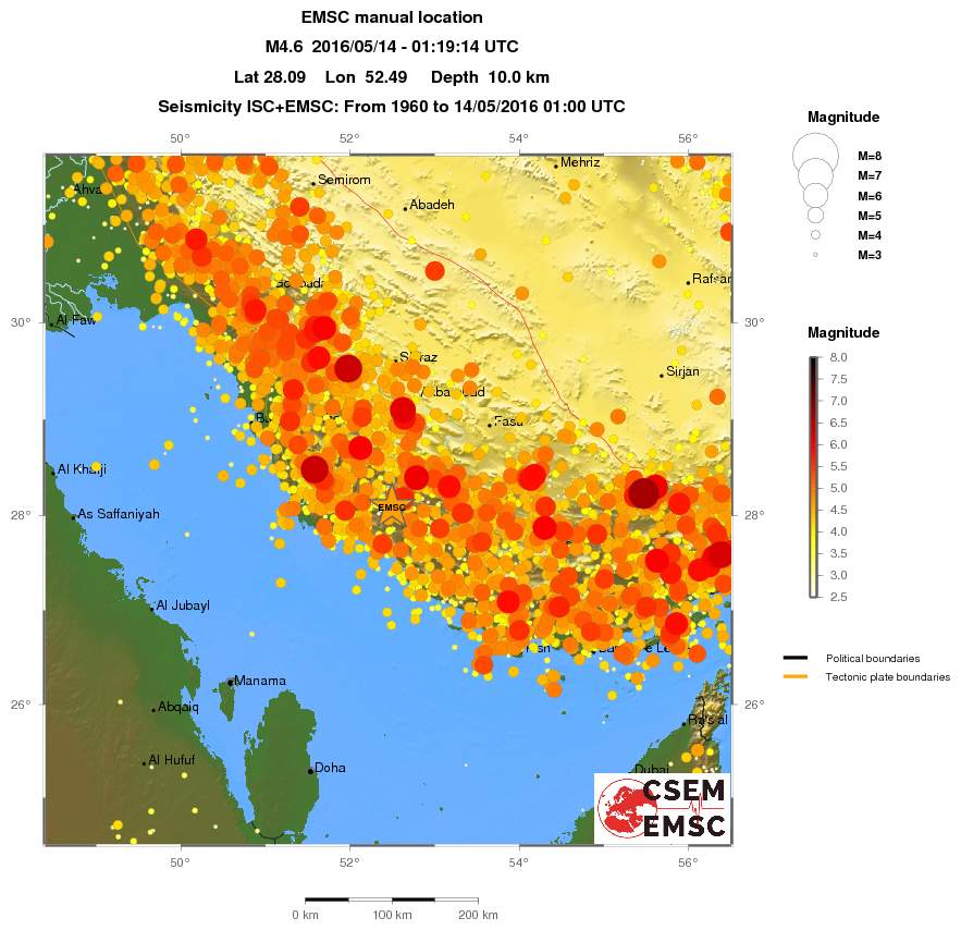 regional magnitude historical seismicity
