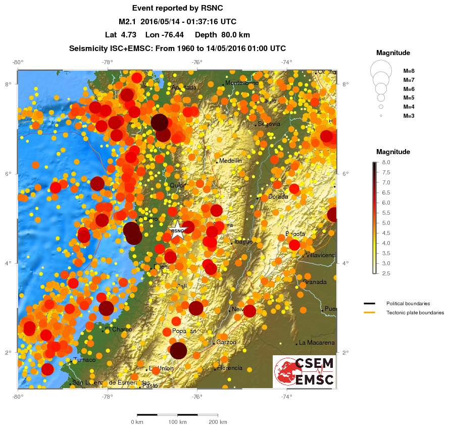 regional magnitude historical seismicity