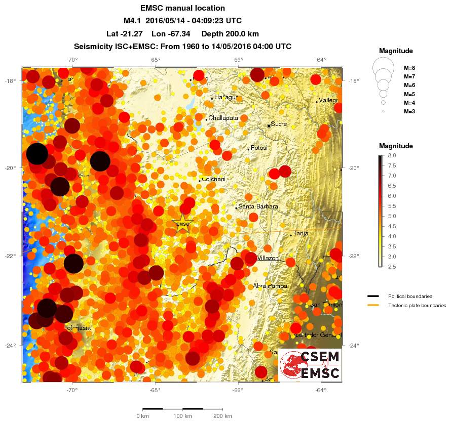 regional magnitude historical seismicity