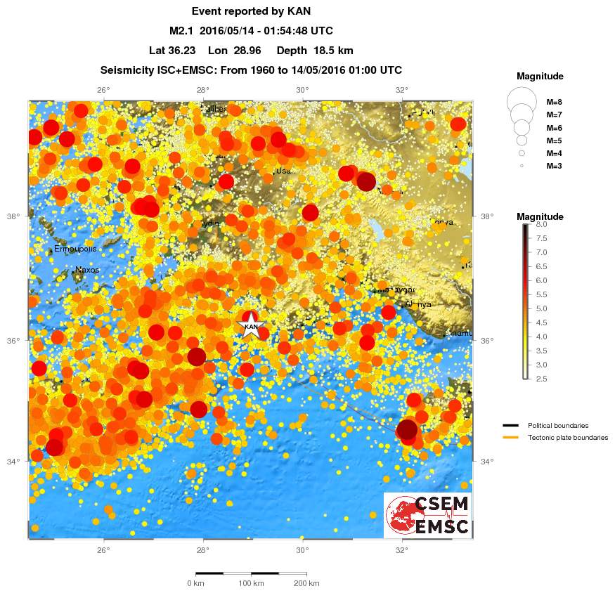 regional magnitude historical seismicity