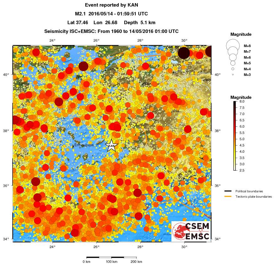 regional magnitude historical seismicity