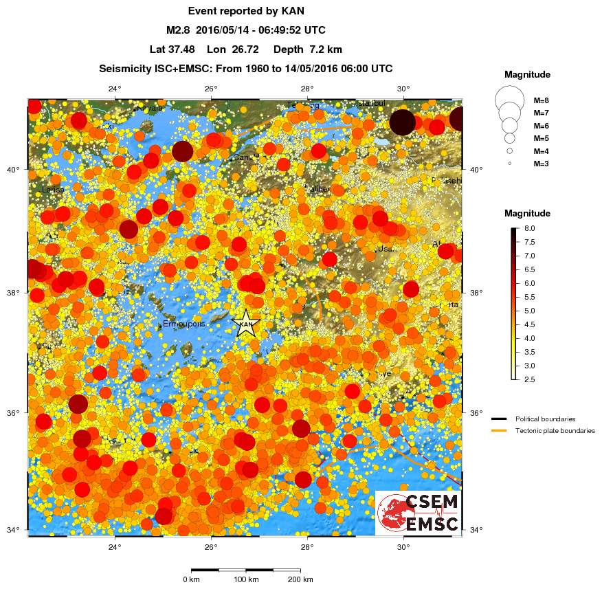 regional magnitude historical seismicity