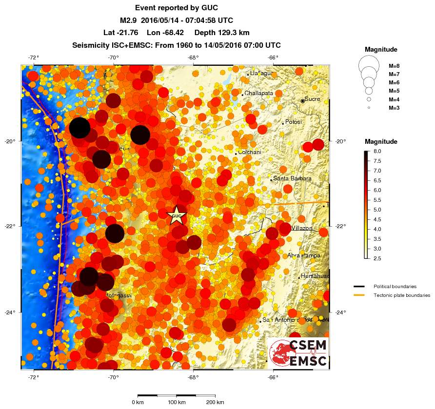 regional magnitude historical seismicity